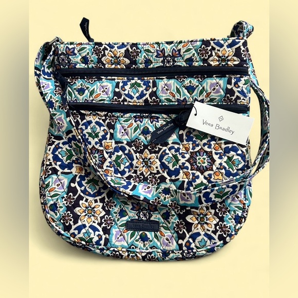 Vera Bradley Handbags - Vera Bradley Quilted Triple Zip Hipster, Blue/Multi – New With Tags